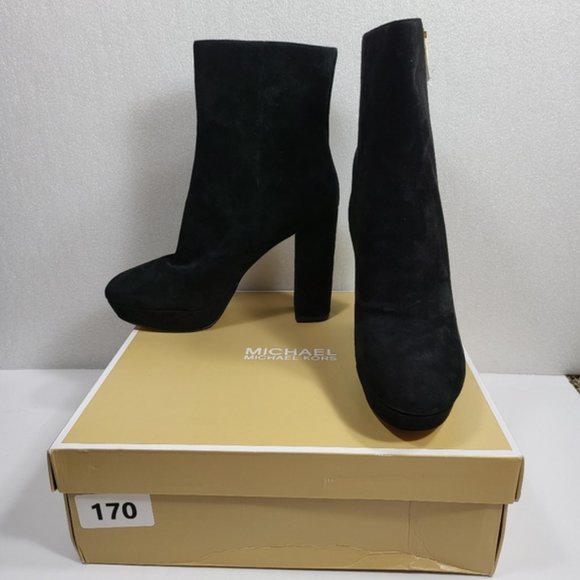 Michael Kors Frenchie Suede Platform Booties SIZE-10-M COD/170 - Picture 5 of 7